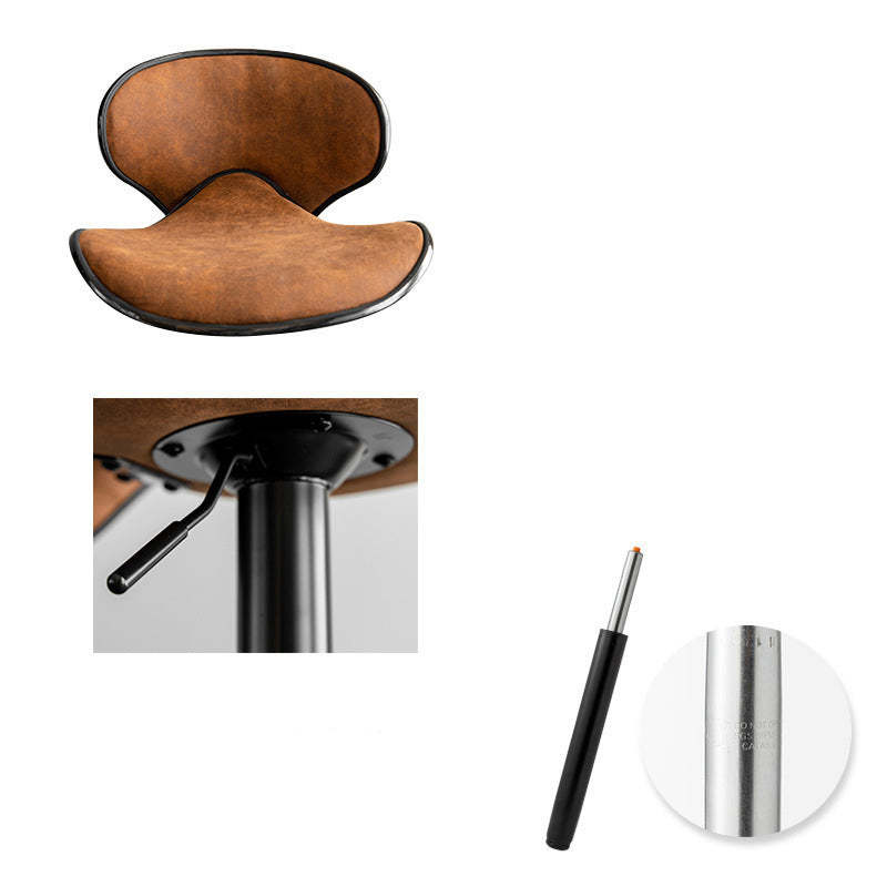 Scandinavian Tech Fabric Iron Bar Stool — Smoke Gray