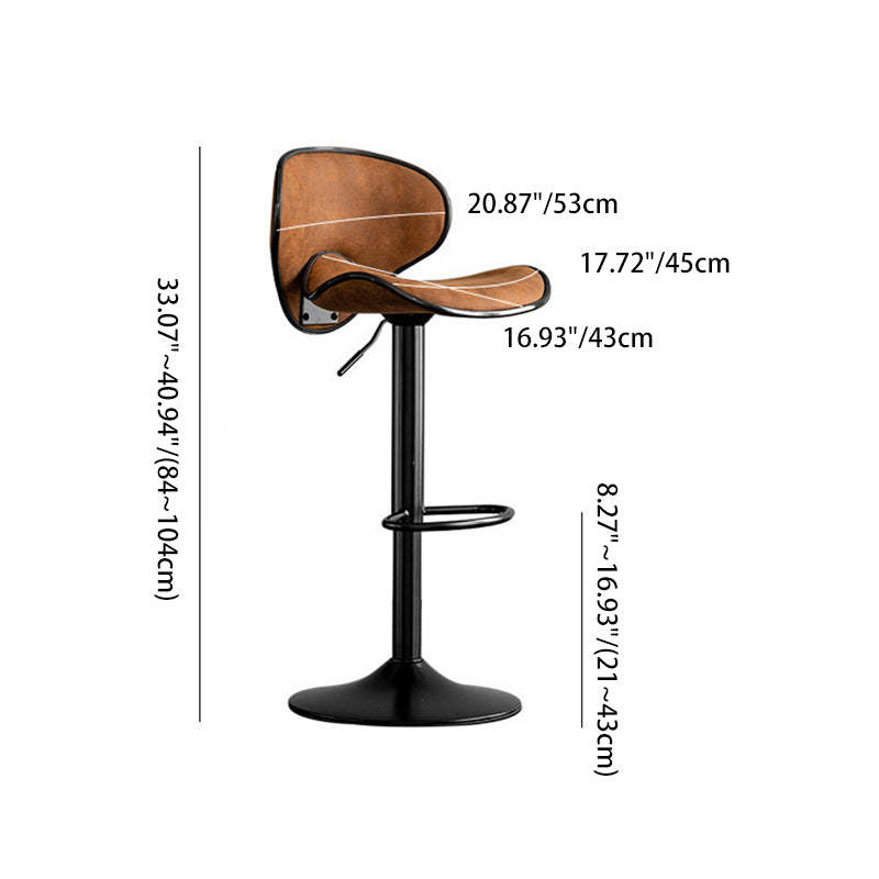 Scandinavian Tech Fabric Iron Bar Stool — Camel
