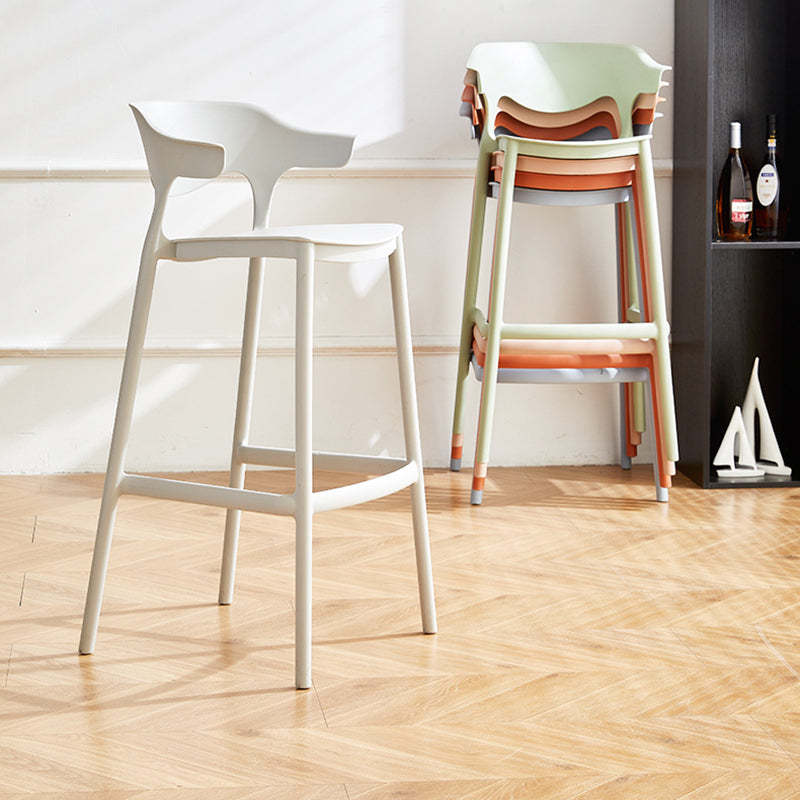 Nordic Macaron Waterproof Bar Stool — Light Pink