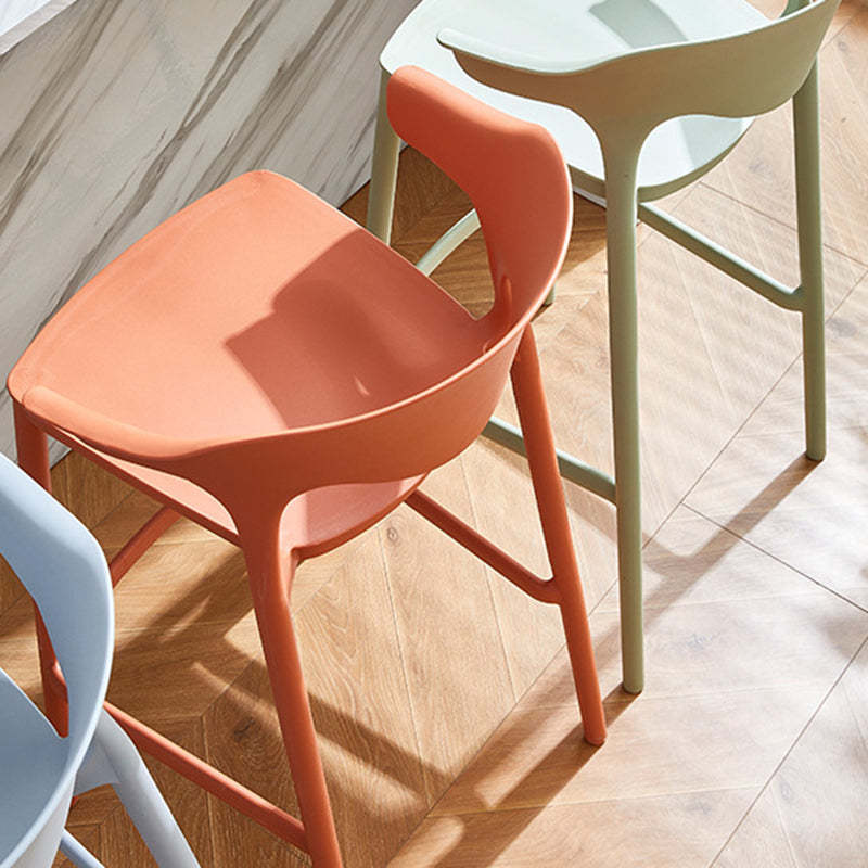 Nordic Macaron Waterproof Bar Stool — Orange