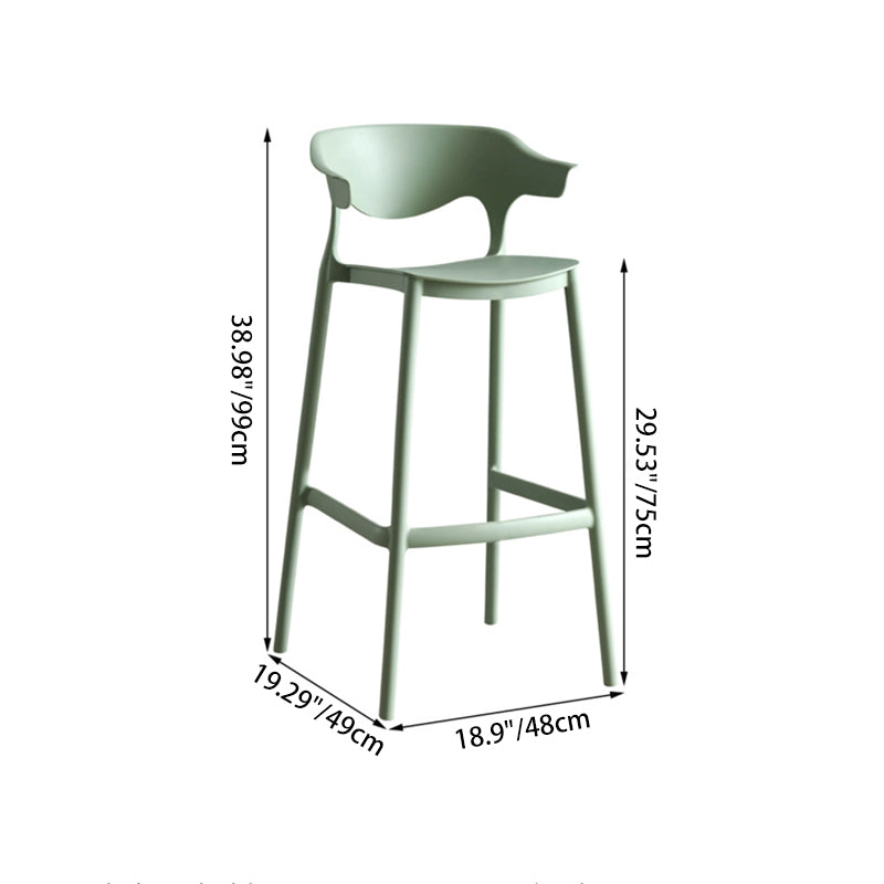 Nordic Macaron Waterproof Bar Stool — Yellow