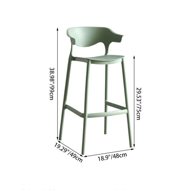 Nordic Macaron Waterproof Bar Stool — Yellow