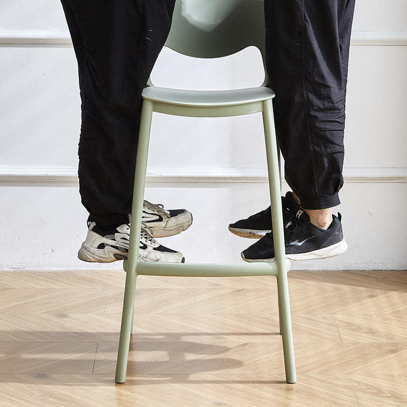 Nordic Macaron Waterproof Bar Stool — Black