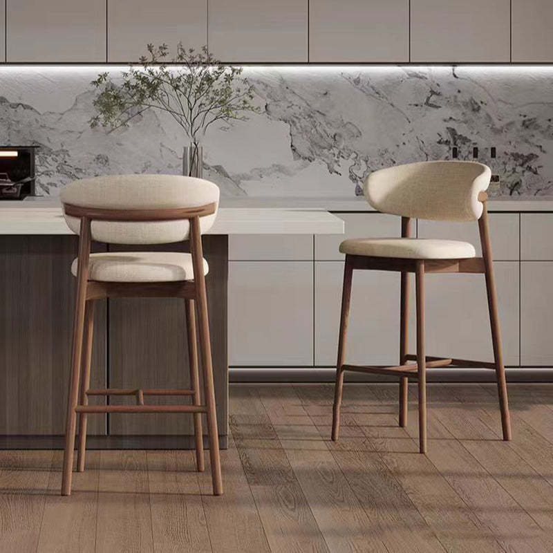 Contemporary Solid Wood Bar Stool