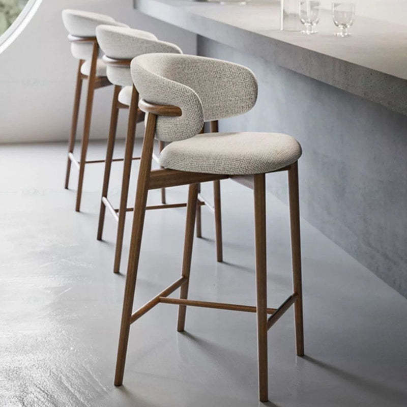 Solid wood bar & counter stools for living room — 17.7" L x 17.7" W x 39.4" H