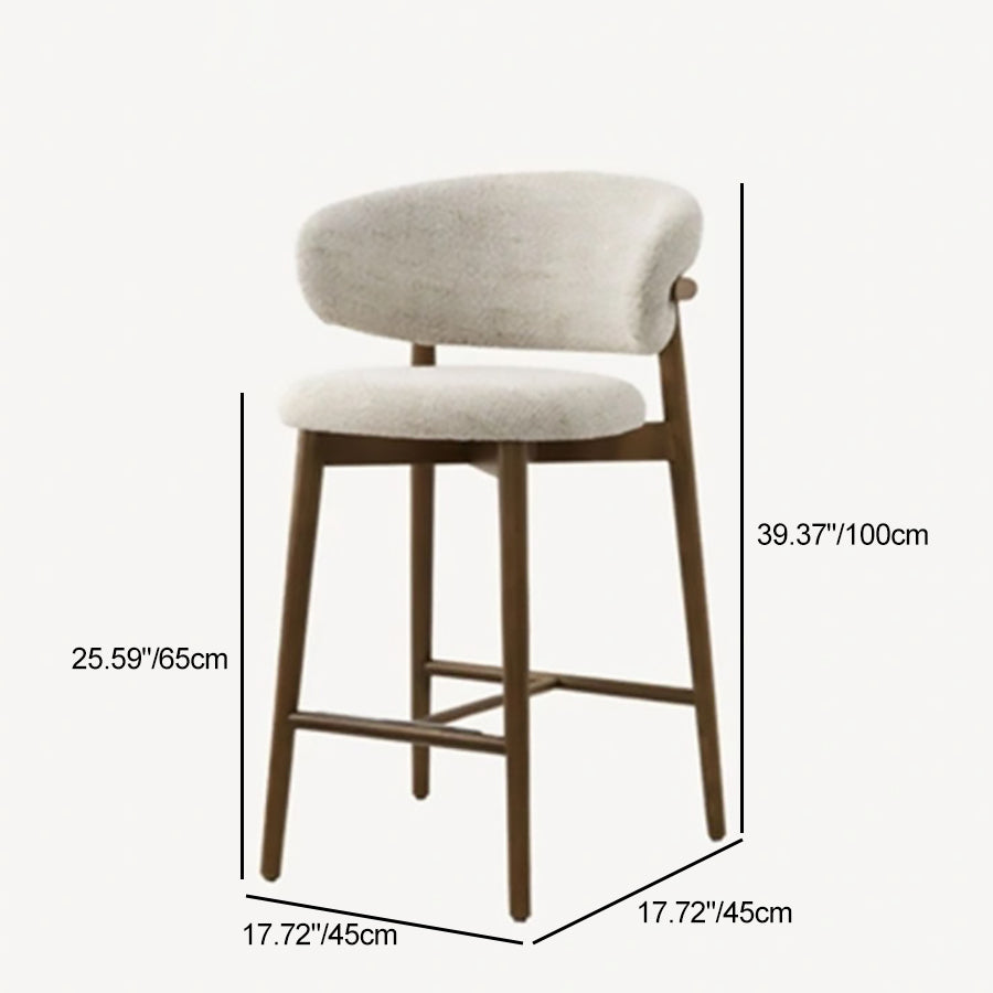 Contemporary Solid Wood Bar Stool