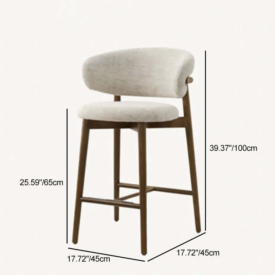 Contemporary Solid Wood Bar Stool