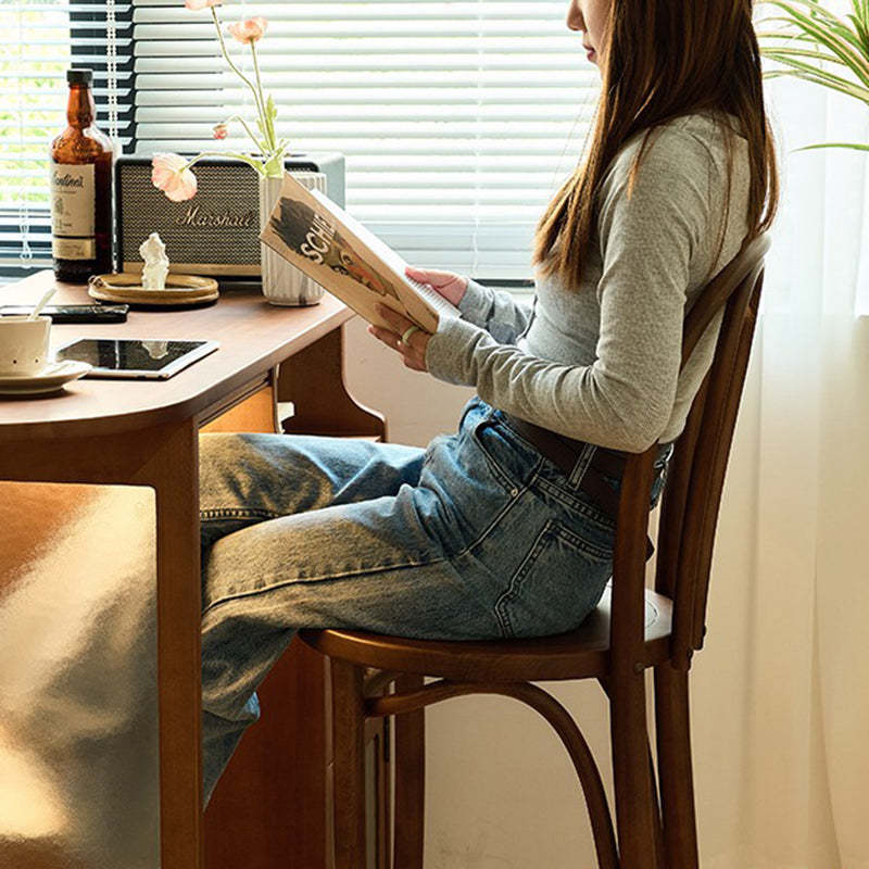 Japanese Curve Beech Bar Stool