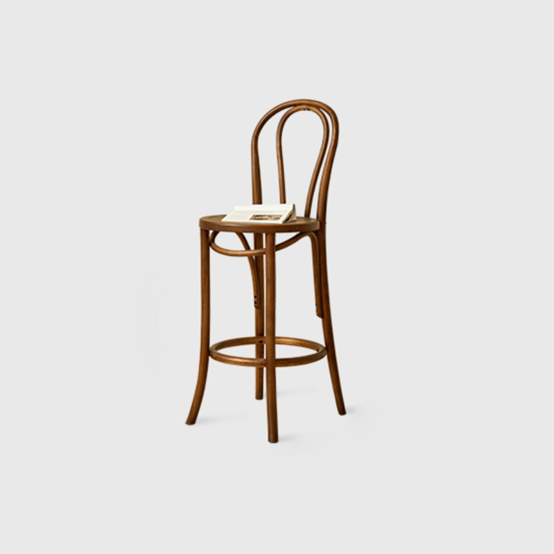 Japanese Curve Beech Bar Stool