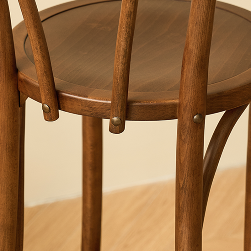 Japanese Curve Beech Bar Stool