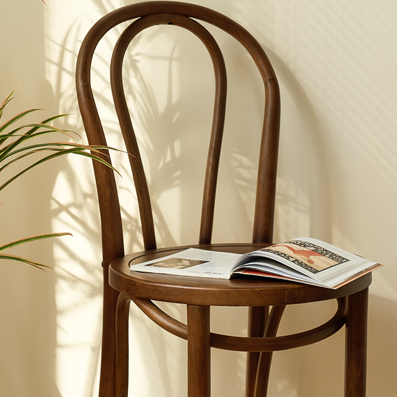 Japanese Curve Beech Bar Stool