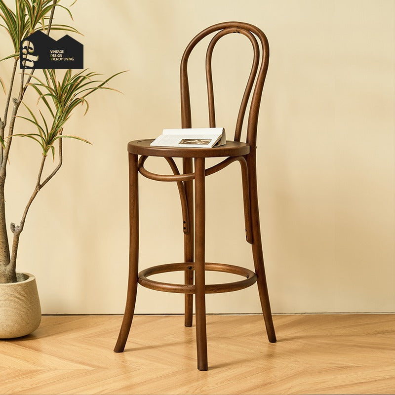 Japanese Curve Beech Bar Stool