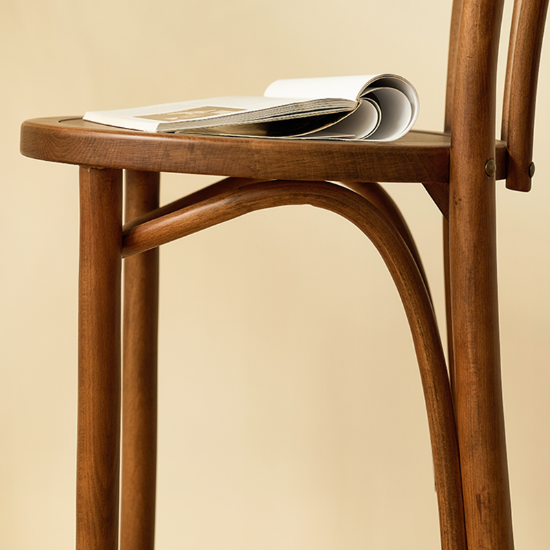 Japanese Curve Beech Bar Stool