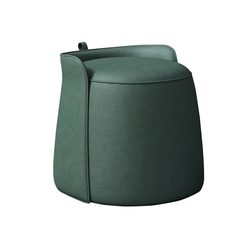 Nordic Tech Fabric Rotatable Backless Vanity Stool