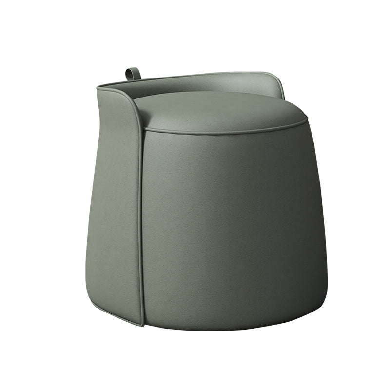 Nordic Tech Fabric Rotatable Backless Vanity Stool