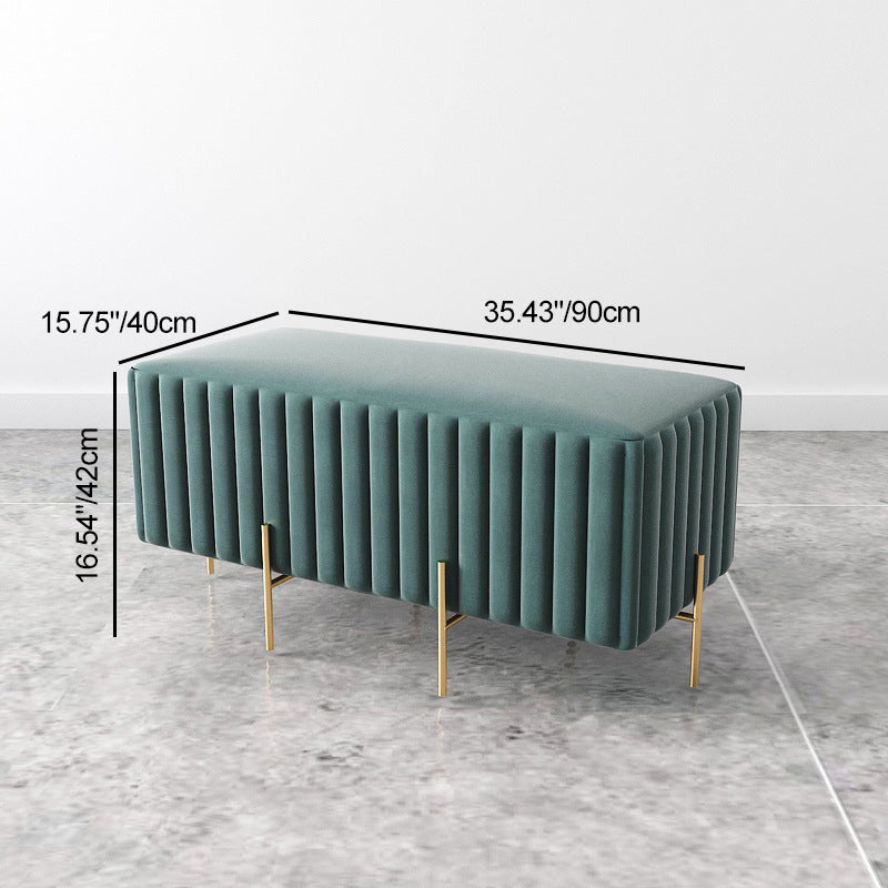 Nordic Iron Flannelette Footstool — Short / Blue