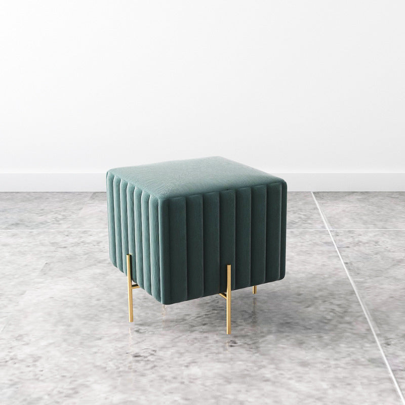 Nordic Iron Flannelette Footstool — Long / Pink