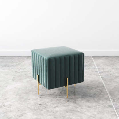 Nordic Iron Flannelette Footstool — Long / Pink