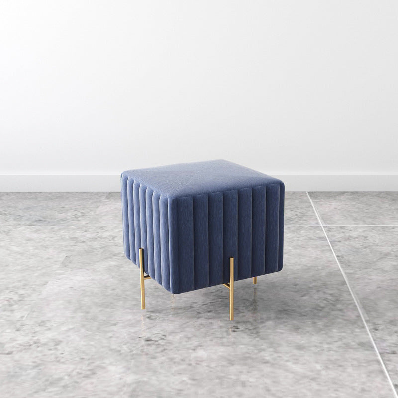 Nordic Iron Flannelette Footstool — Long / Light Blue