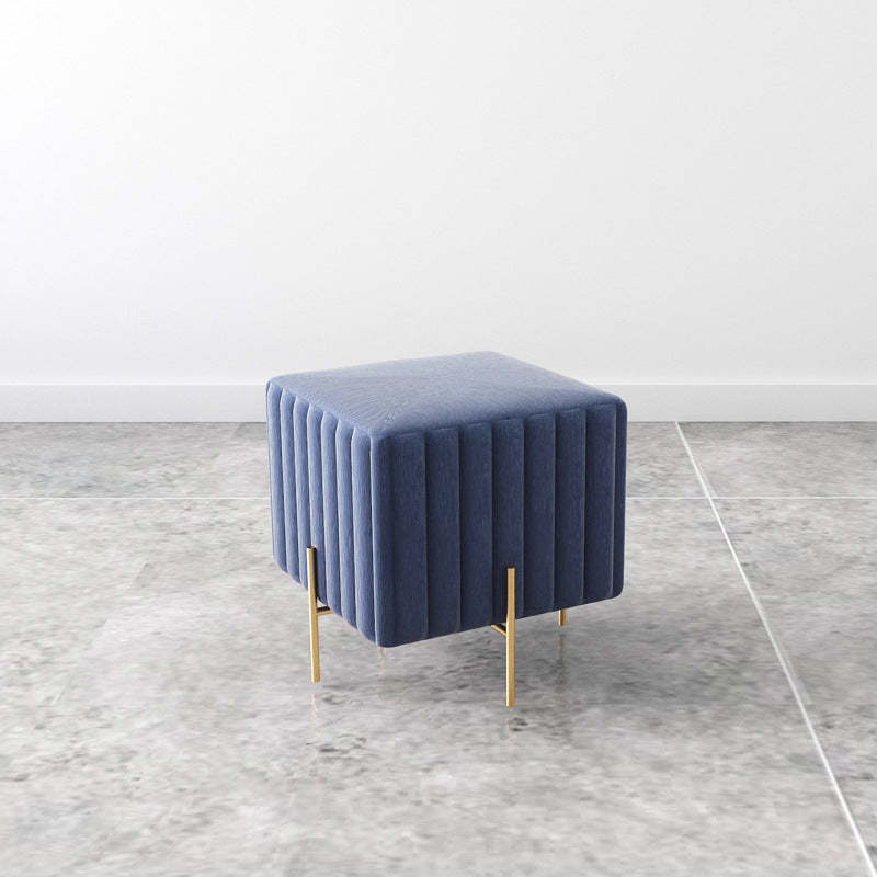 Nordic Iron Flannelette Footstool — Long / Light Blue