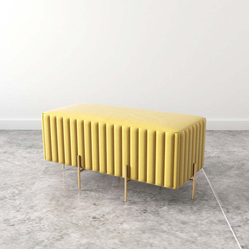 Gray nordic footstool flannelette footstools — 35.43" L x 15.75" W x 16.54" H / Yellow