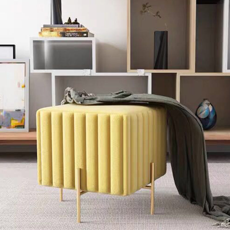 Nordic Iron Flannelette Footstool — Short / Light Green