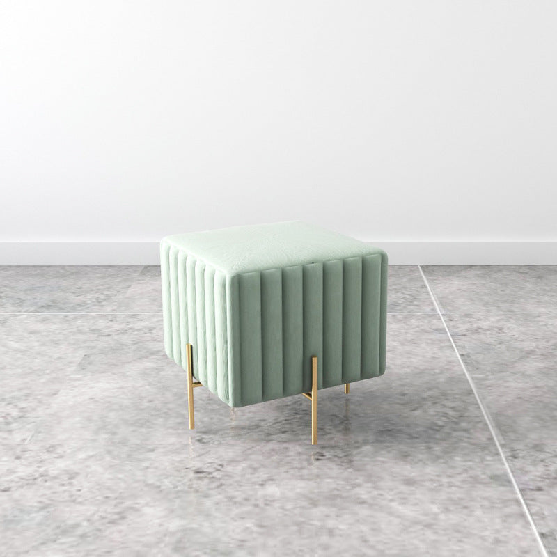 Nordic Iron Flannelette Footstool — Long / Light Green