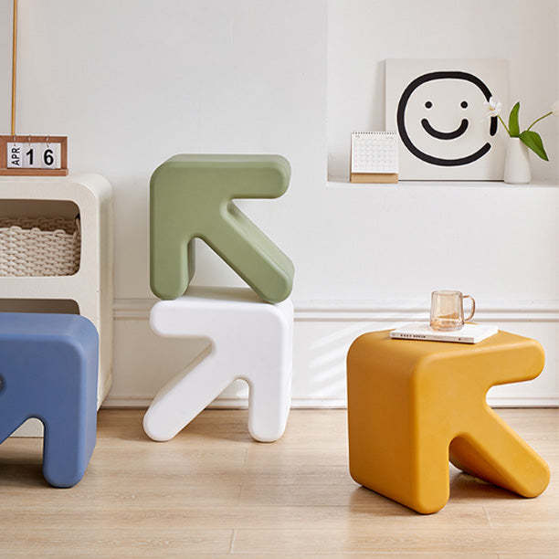 Arrow-Shape Footstool — Mint Green