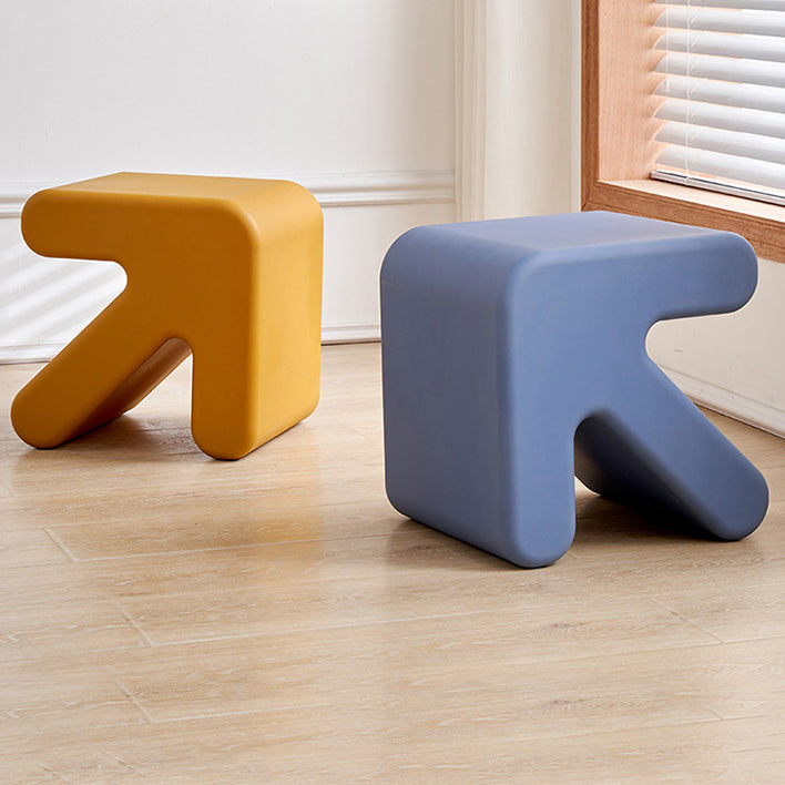 Arrow-Shape Footstool — Gray Blue