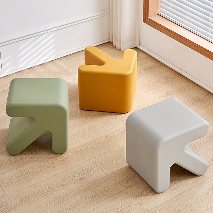 Arrow-Shape Footstool — Bean Paste Green