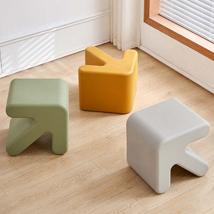 Arrow-Shape Footstool — Bean Paste Green