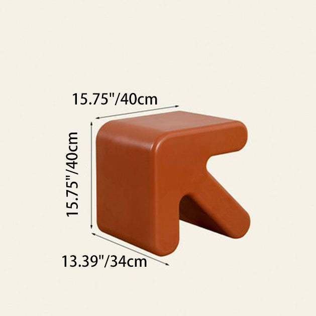 Arrow-Shape Footstool — Grass Green