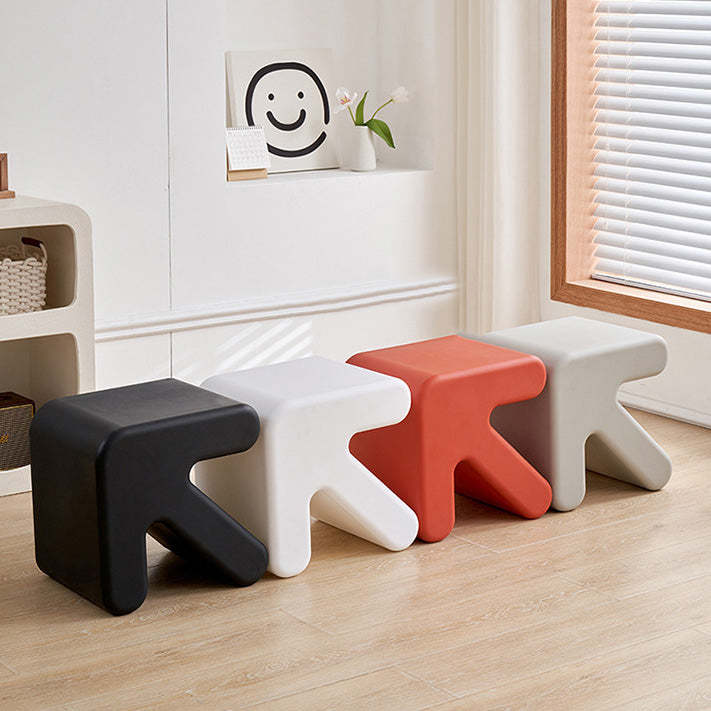 Arrow-Shape Footstool — Bright Yellow