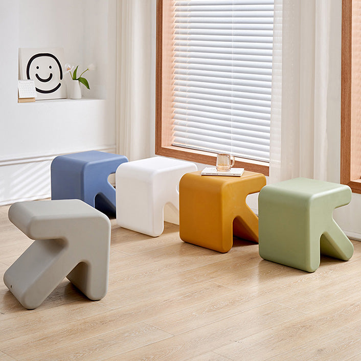 Arrow-Shape Footstool — White