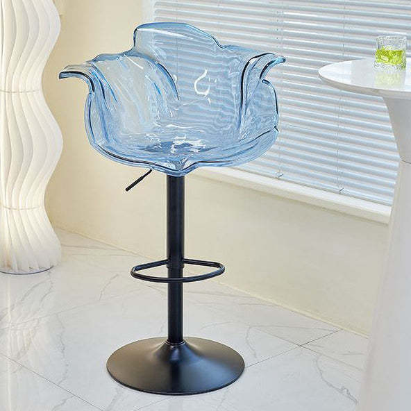 Nordic Bud Injection Iron Bar Stool — Silver Electroplating / Transparent
