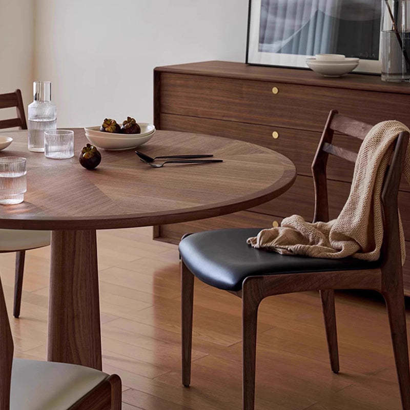 Retro Leather Ash Dining Chair