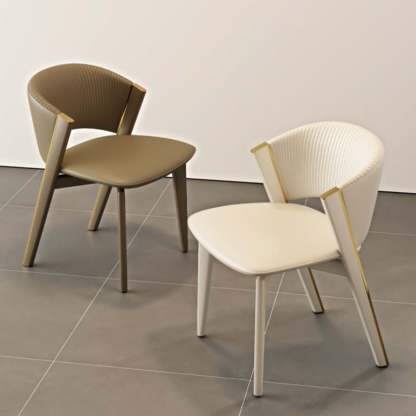 Scandinavian Sector PU Steel Dining Chair