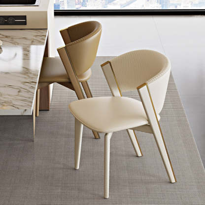 Scandinavian Sector PU Steel Dining Chair