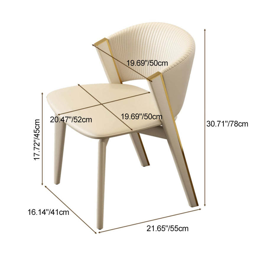 Scandinavian Sector PU Steel Dining Chair