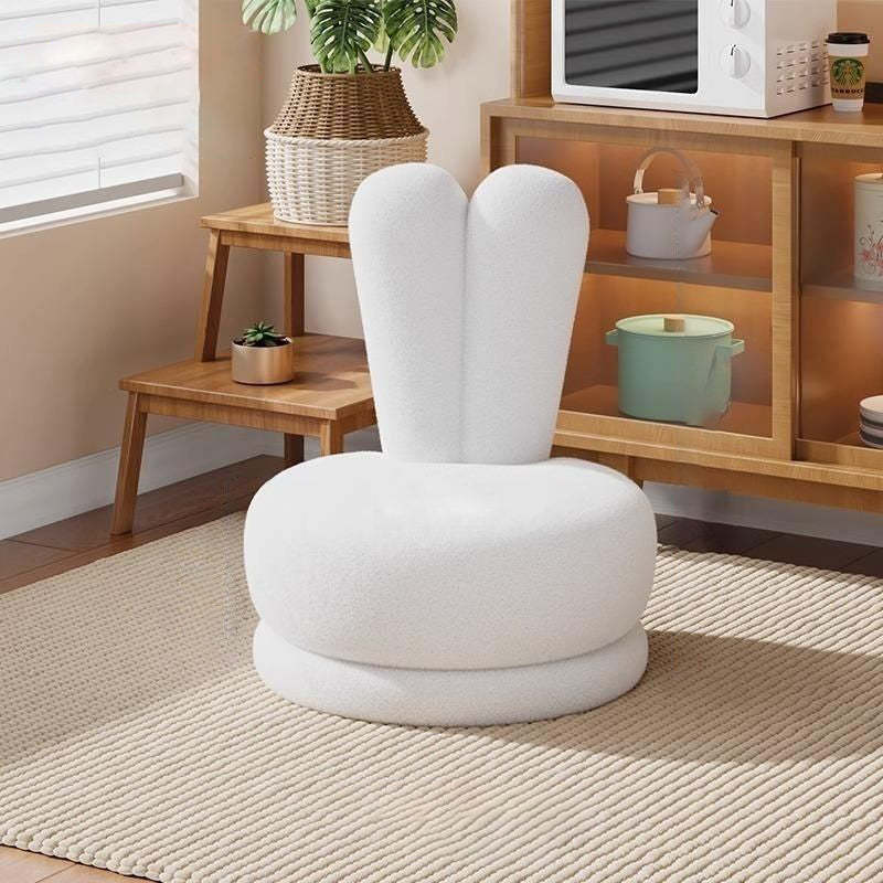 Lighom creative lambswool low yellow low stools — Rabbit Ears / White