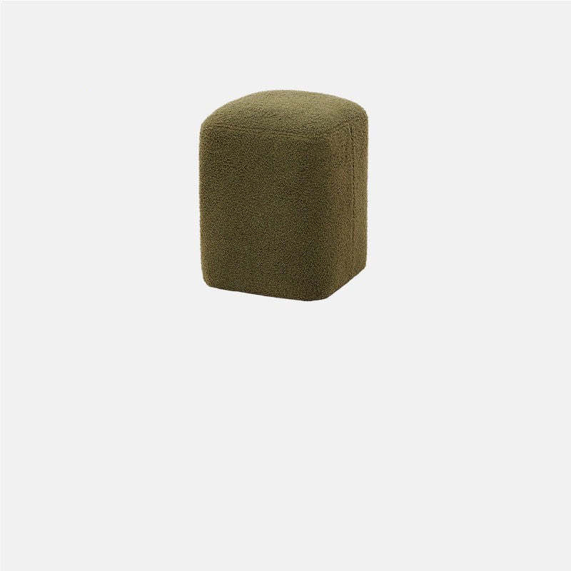 Nordic Lambswool Wood Splicing Footstool