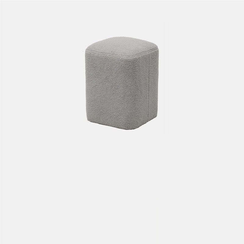 Nordic Lambswool Wood Splicing Footstool