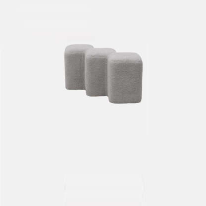Nordic Lambswool Wood Splicing Footstool