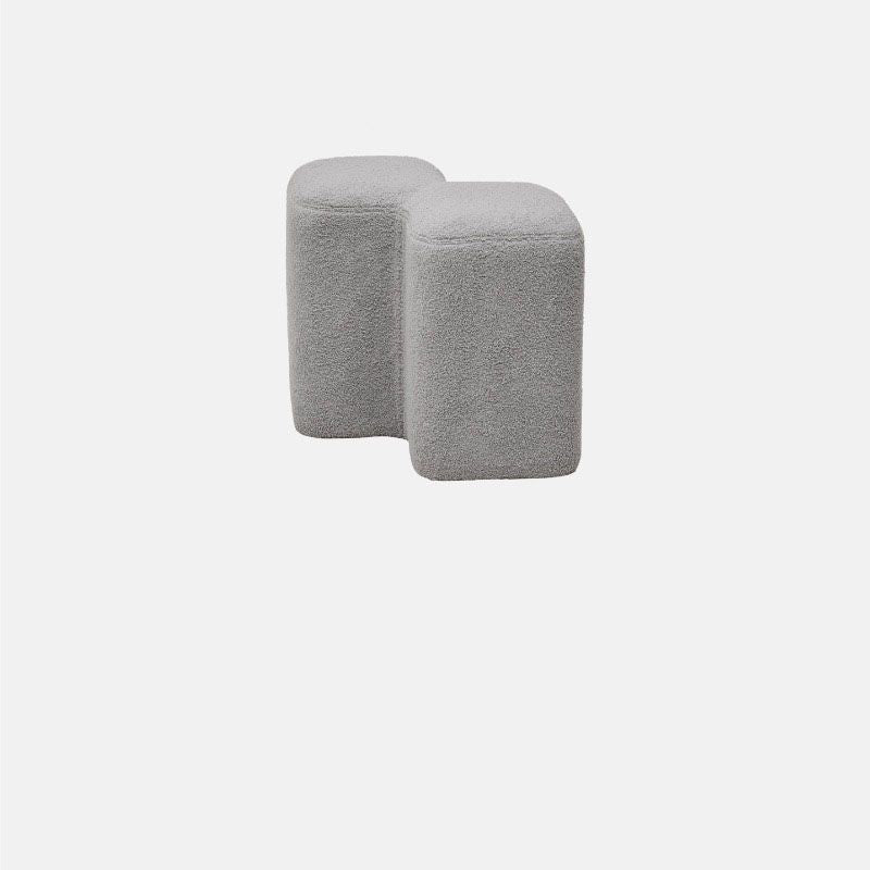 Nordic Lambswool Wood Splicing Footstool