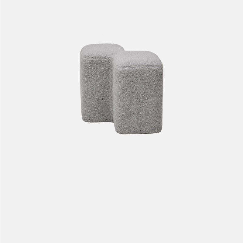 Nordic Lambswool Wood Splicing Footstool