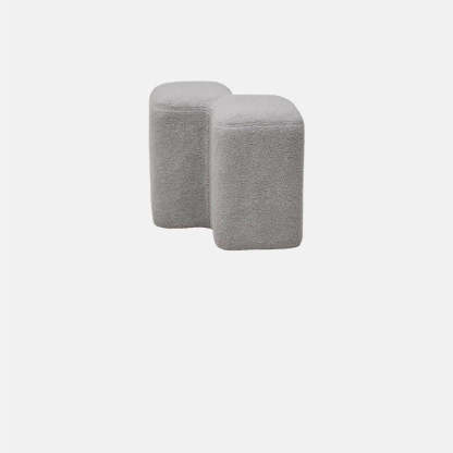 Nordic Lambswool Wood Splicing Footstool