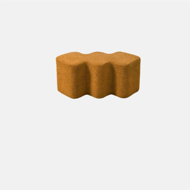 Nordic Lambswool Wood Splicing Footstool