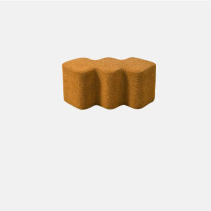 Nordic Lambswool Wood Splicing Footstool