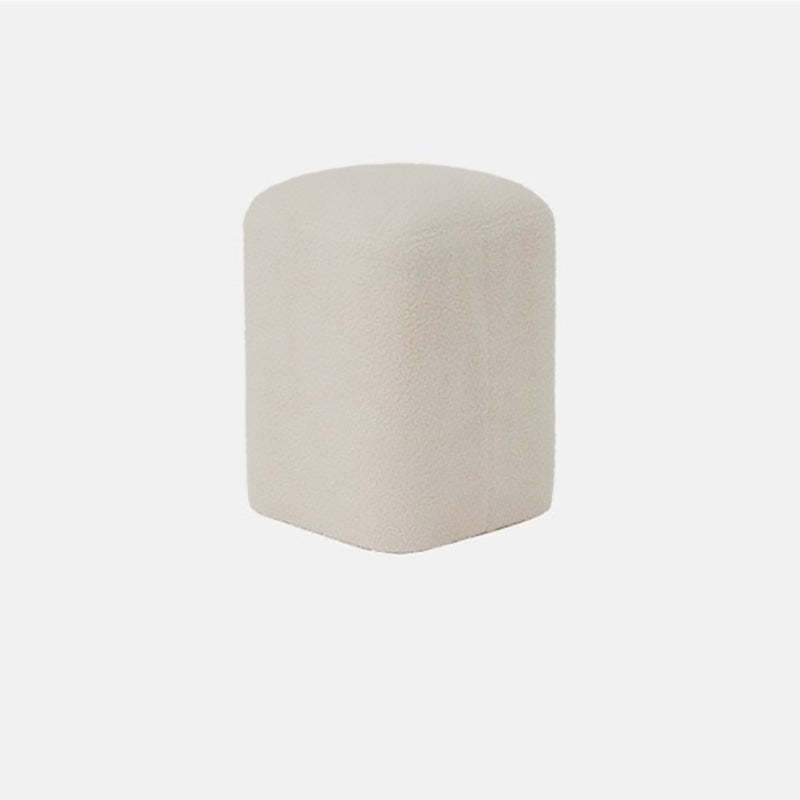 Nordic Lambswool Wood Splicing Footstool