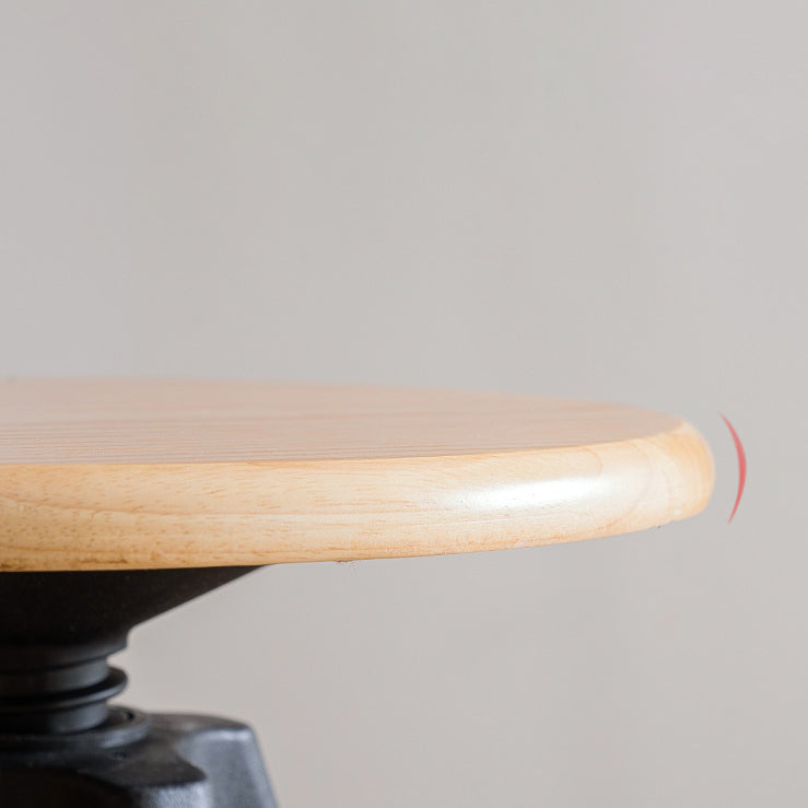 Rotatable Rubberwood Nylon Backless Bar Stool